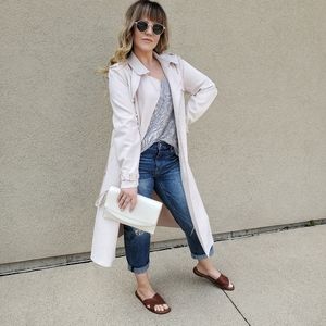 Light pale pink Trench Coat